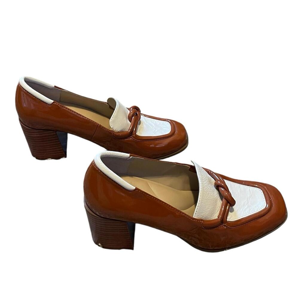 Antonio Melani Hale Patent Leather Heeled Loafers Size 6 - Picture 4 of 8